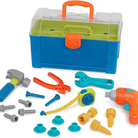 Kids Tool Set – Pretend Construction Toys – Durable Toy Tools – Toddler Tool Box – Busy Builder Tool Box- 3 Years +