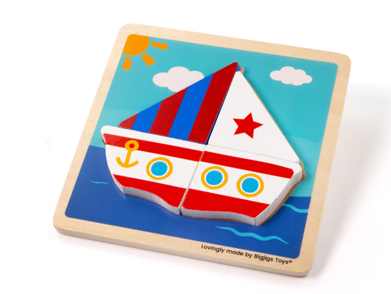 Chunky LiftOut Puzzle Boat The Brain Train TT