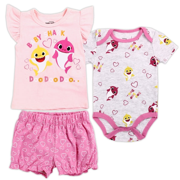 Baby Shark Girls Matching Set 3pc | The Brain Train TT