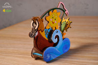 3D-puzzle coloring Sailboat