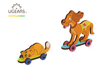 3D-puzzle coloring Kitten&Puppy