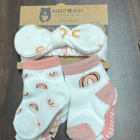 6 Pack Socks with Matching Headband