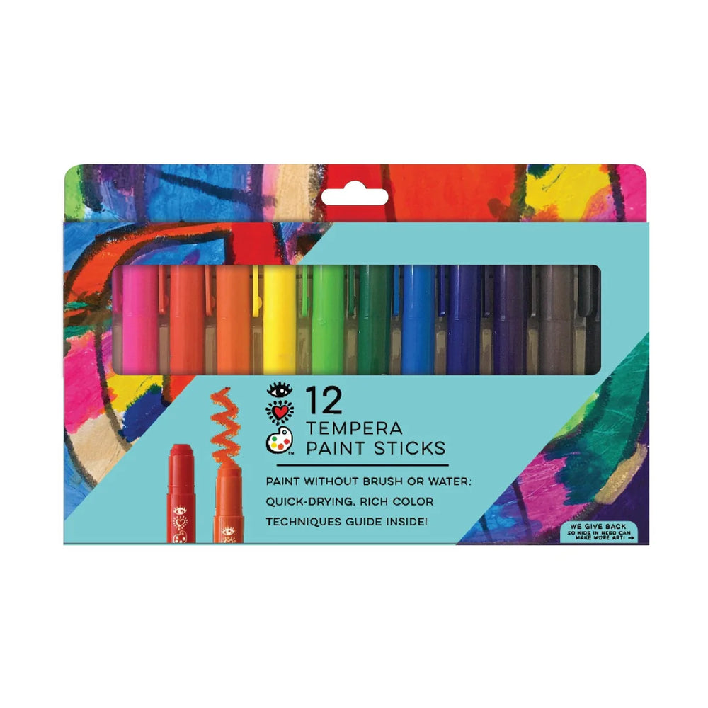 iHeartArt 12 Tempera Paint Sticks
