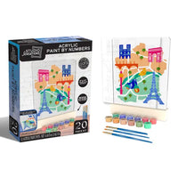 Studio Sensations Paris Acrylic Paint By Number Kit Flowers