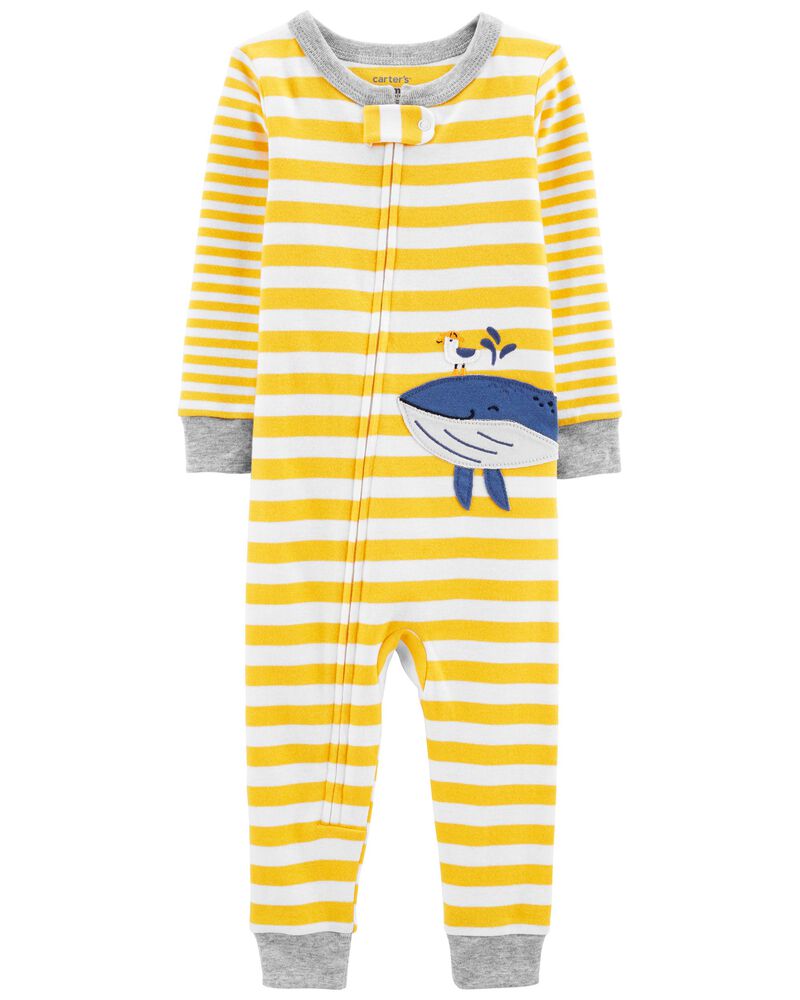 Toddler 1-Piece 100% Snug Fit Footless PJs