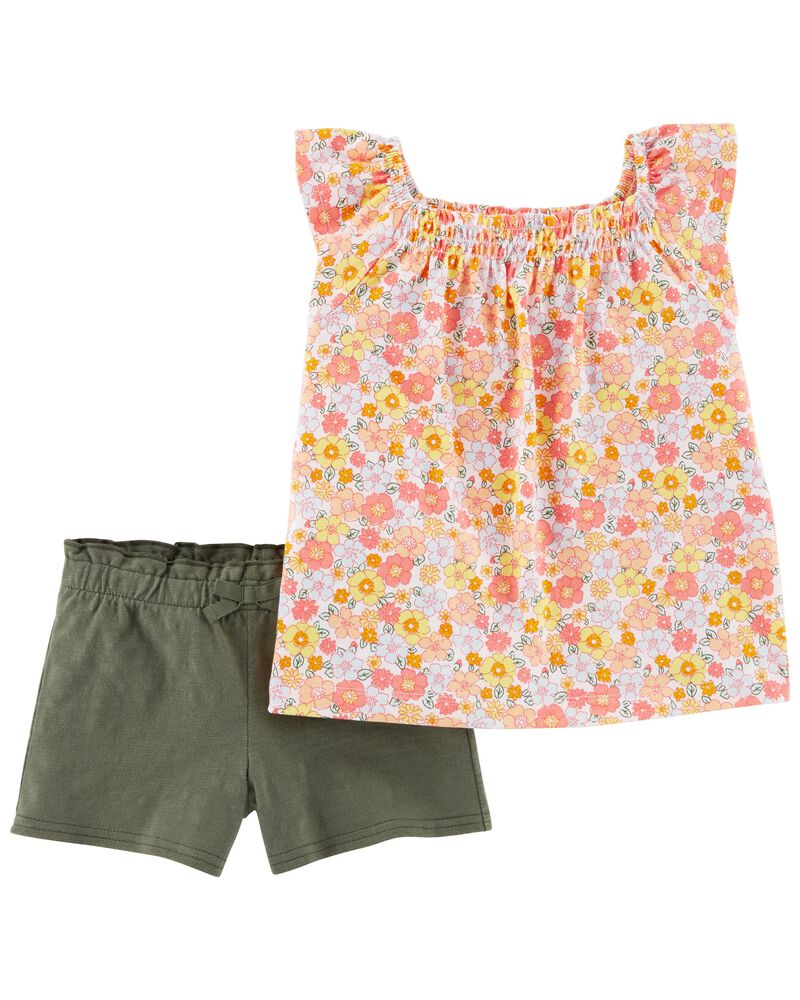 Baby 2-Piece Floral Tee & Short Set