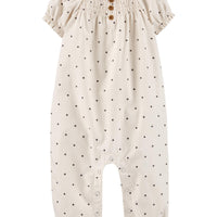 Baby Polka Dot Cotton Jumpsuit