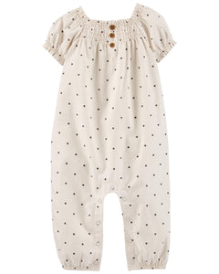 Baby Polka Dot Cotton Jumpsuit
