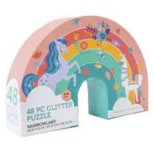 48pc Glitter Puzzle Rainbowland