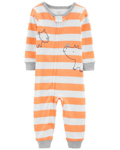 Toddler 1-Piece Rhino 100% Snug Fit Footless PJs