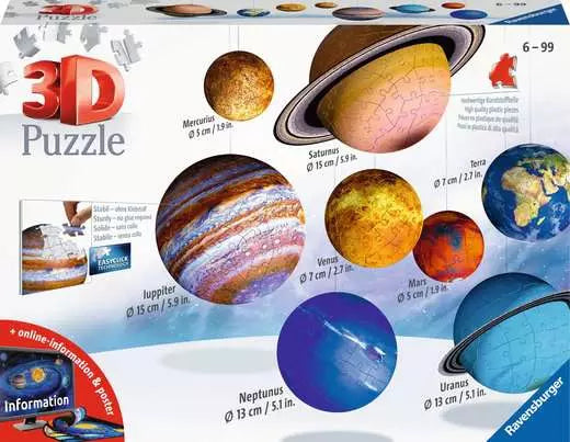 3D Puzzle Ball Solar System Puzzle-Balls assortment - 540 Pieces