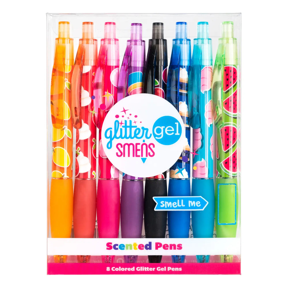 Glitter Gel - Scented Colored Gel Ink Pens - 8 Count