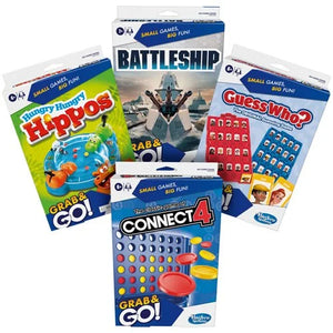 Hasbro Grab and Go! Bundle - 4 Pack of Travel Games | The Brain Train TT