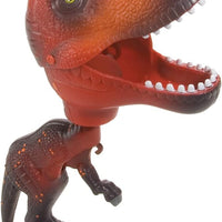 T-Rex Toy Kids Gifts, Squeeze Trigger to Close Mouth, Red, Chompers