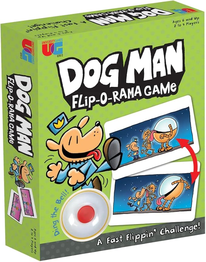 Dog Man Flip-o-Rama Card Matching Game, Based on The Dog Man Books Series, for 2 or More Players Ages 6 and Up