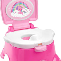 Fisher-Price 3-in-1 Unicorn Tunes Potty Training Toilet Ring and Step Stool for Toddlers