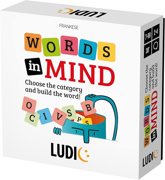 Ludic Words in Mind Game: Choose the category and build the word! | Word game | For 2-4 players | Age 7+
