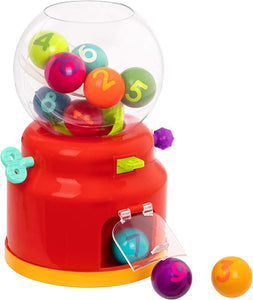 NUMBERS & COLOURS GUMBALL MACHINE,BT2674Z, Red