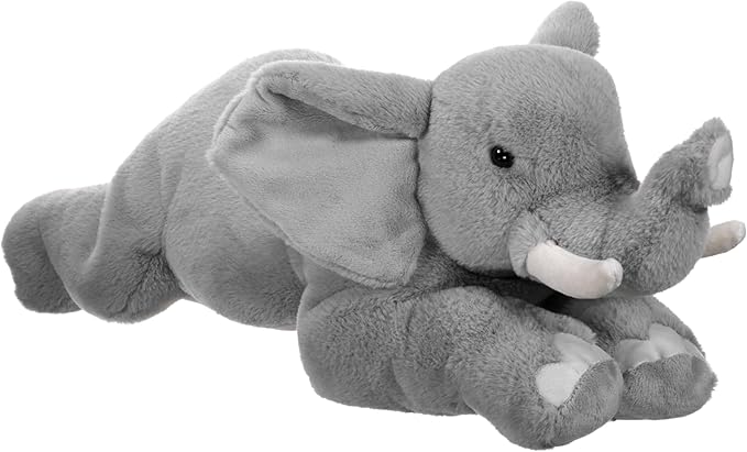 Wild Republic Earthkins African Elephant, Stuffed Animal, 15 Inches, Plush Toy, Fill is Spun Recycled Water Bottles, Eco Friendly