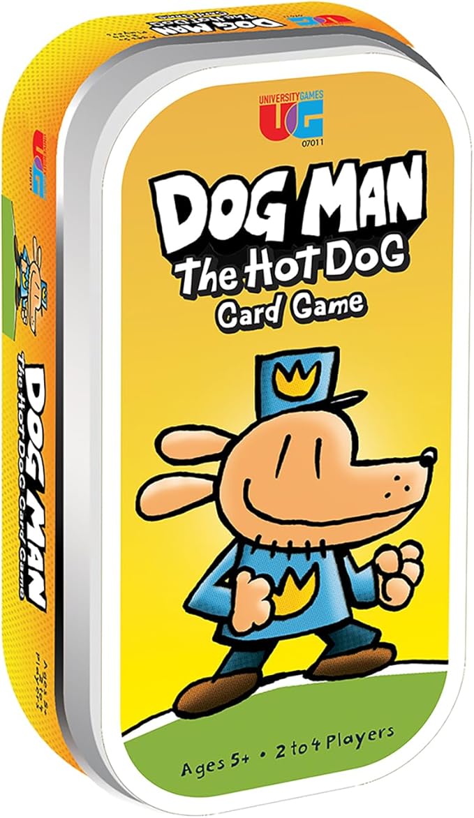 Dog Man Hot Dog Card Game in a Tin , The Fast and Frenzied Collection Game for Kids Featuring Art from the Dog Man Books by Dav Pilkey, for Players Ages 6 and Up