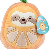 Squishmallows 8" Simon The Orange Sloth Plush - Officially Licensed Kellytoy Plush - Collectible Soft & Squishy Stuffed Animal Toy - Add Simon to Your Squad - Gift for Kids, Girls & Boys - 8 Inch