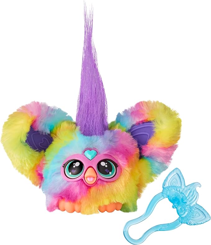 Furby Furblets Ray-Vee Mini Friend, 45+ Sounds, Electronica Music & Furbish Phrases, Electronic Plush Toys for Girls & Boys 6 Years & Up, Rainbow