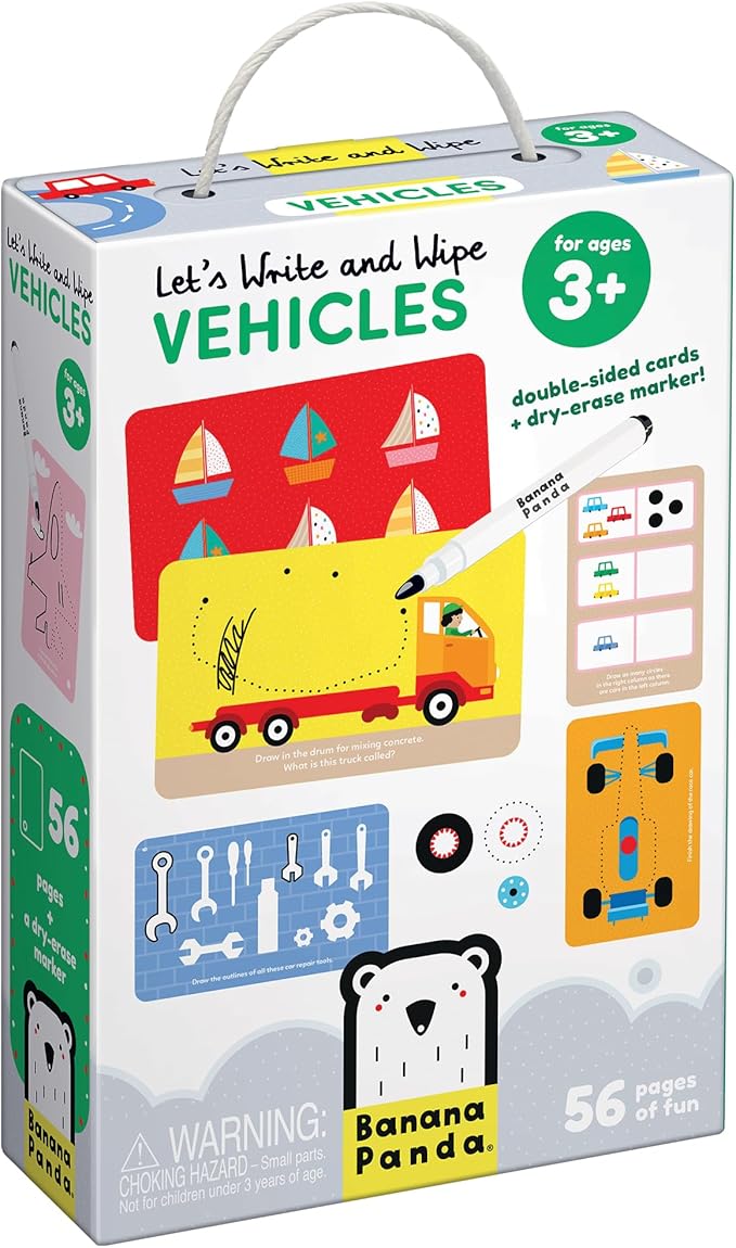 Banana Panda Let's Write and Wipe Vehicles