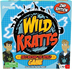 Kratts Race Around the World Board Game Multicolor, 5"
