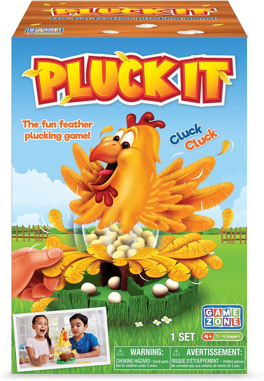 GAME Zone Pluck It - Interactive Chicken for 2-4 Players Ages 4+