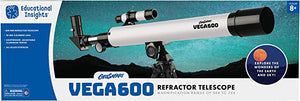 Educational Insights GeoSafari Vega 600 Telescope, Telescope for Kids & Adults Beginners, Supports STEM Learning, Great to Explore Space, Moon, & Stars