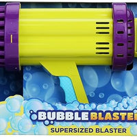 Supersized Bubble Blaster - 15" Powerful Motor 50 Hole Blaster, LED Light UP, w/ 16oz Premium Solution, Kids Outdoor Toy, Ages 3+