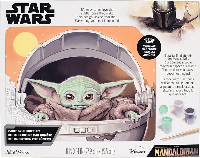 Dimensions PaintWorks Grogu Star Wars Paint by Number Kit for Adults a ...