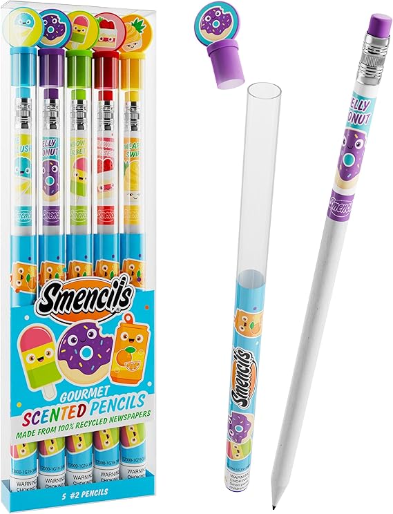 Scentco Graphite Smencils 5-Pack of HB #2 Scented Pencils