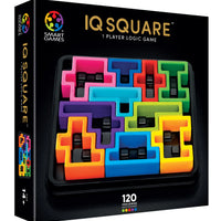 SmartGames IQ Deluxe: Square - 120 Challenges Featuring a Deluxe Travel Case for Ages 14 - Adult