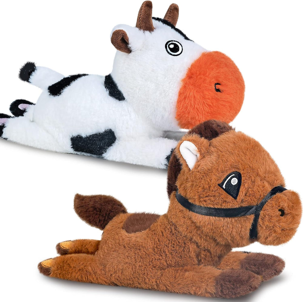 Bouncy Pals Dairy Cow Hopping Horse, Plush Inflatable Animal Hopper, Indoor n Outdoor Ride on Jumping Bounce Toys, Birthday Gift for 18 Months 2 3 4 5 Year Old Kids Toddlers Boys Girls