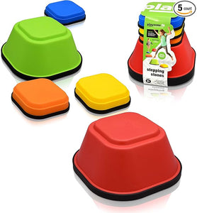 Balance Stepping Stones Obstacle Course for Kids - Set of 5 Colorful Kids Stepping Stones in 2 Fun Sizes - Perfect Indoor & Outdoors Play Equipment for Children Ages 3+