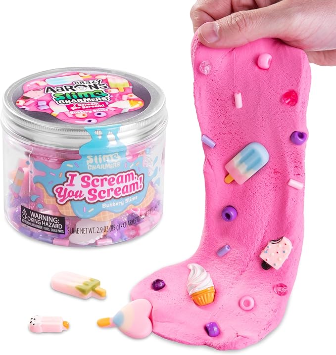 Crazy Aaron's Slime Charmers® - I Scream, You Scream - Pink Buttery Slime, Sensory Toys for Kids - Creative and Endless Fun, Stress Relief Therapy, Gifts for Girls and Boys - Made in USA