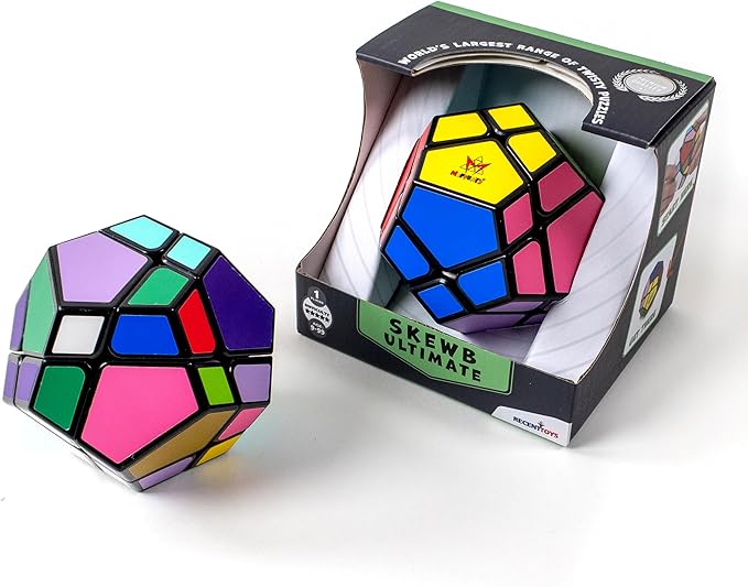 Meffert's Skewb Ultimate - The Original 12-Sided Brainteaser Puzzle Challenge from Recent Toys - Travel Friendly Fun for Ages 9 - Adult