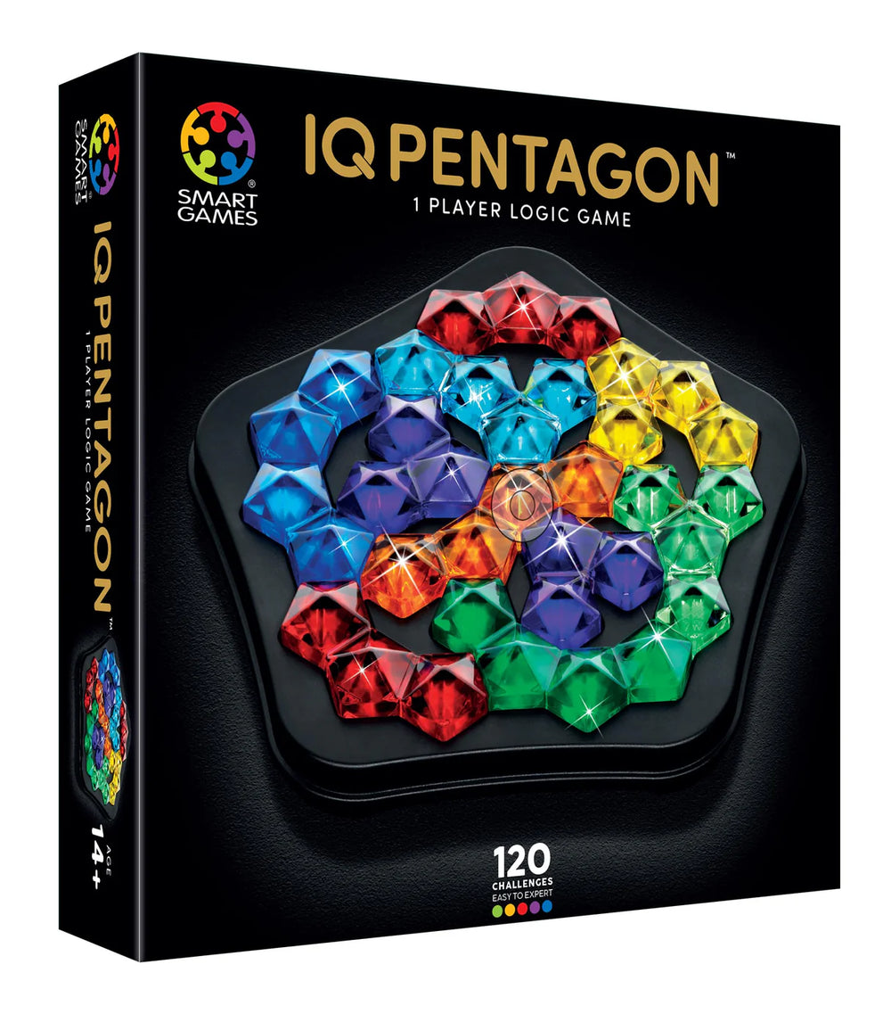 IQ Deluxe: Pentagon - Featuring 120 Challenges in a Deluxe Travel Case for Ages 14 - Adult