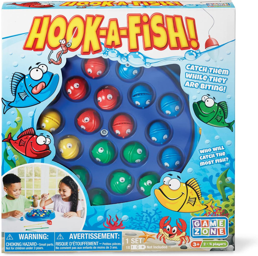 Game Zone Hook-A-Fish! - Interactive Indoor Fishing Game for 2-4 Playe