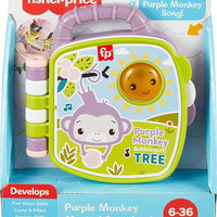 Fisher-Price Baby Toy Purple Monkey Musical Storybook with Lights & Sounds for Infants & Toddlers Ages 6+ Months