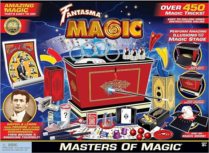 Masters of Magic Set - Starter Magic Kit for Kids and Adults - Learn 450+ Magic Tricks - Boys and Girls Ages 8 and Older , Blue