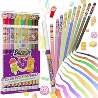 Colored Smencils - Patented Gourmet Scented Colored Pencils made from Recycled Newspapers, 10 Count, Gifts for Kids, School Supplies, Classroom Rewards