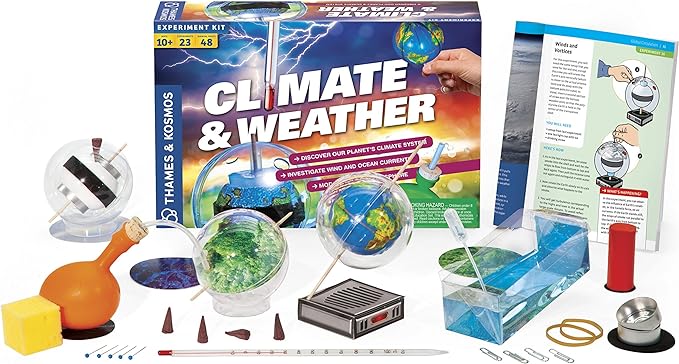 Thames & Kosmos Climate & Weather Science Kit | Learn About Climate Change, Global Warming, Ocean Currents | 23 Stem Experiments | 48 Page Color Manual | Winner Dr. Toy Best Green Toy Award