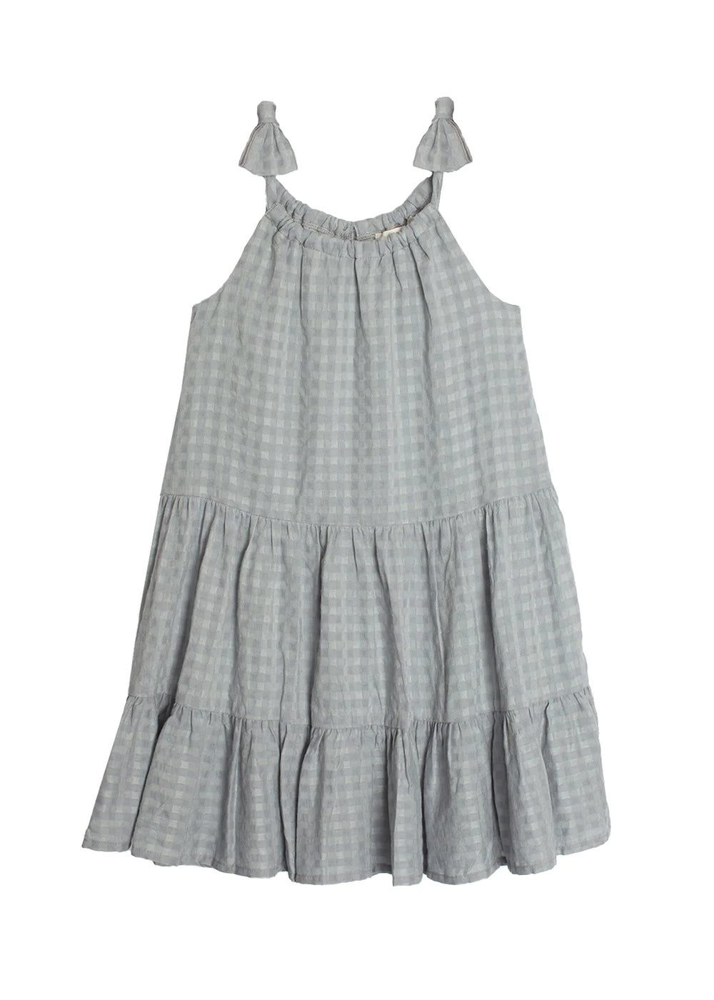 Checkmate Blue Tiered Dress