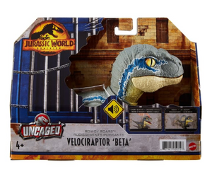 Jurassic World Dominion Uncaged Rowdy Roars Velociraptor 'Beta' Dinosaur Figure