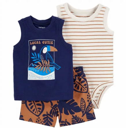 Carter's 3-Piece Tropical Little Short Set - Baby Boy