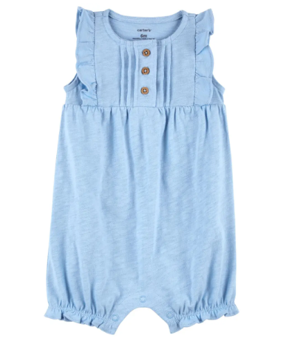 Infant Girl's Sleeveless Ruffle Romper