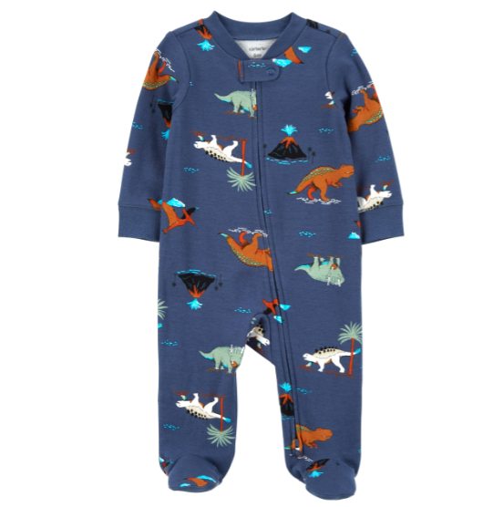 Dinosaurs 2-Way Zip Cotton Sleep & Play