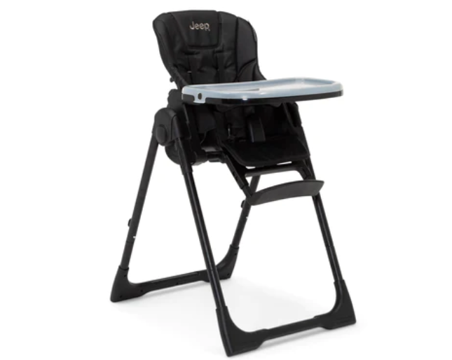 Jeep Classic Convertible 2-in-1 High Chair for Babies and Toddlers with Adjustable Height, Recline & Footrest